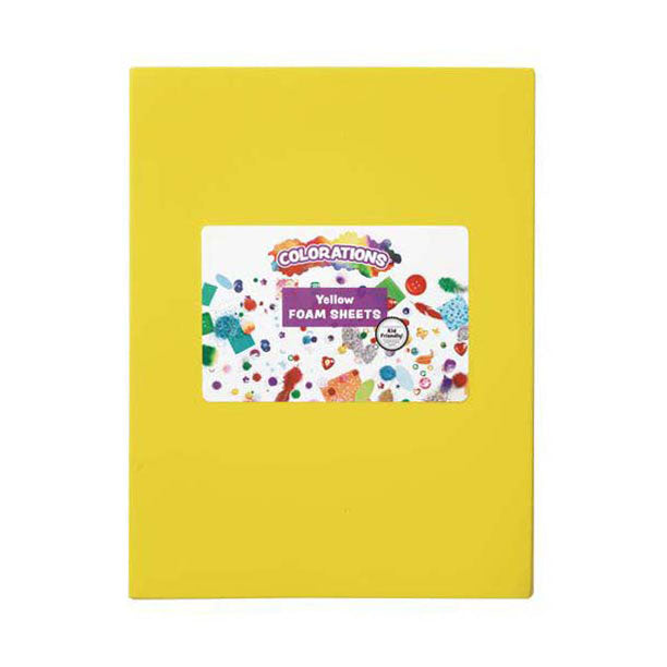 Colorations - foam sheets yellow, 10 pcs.