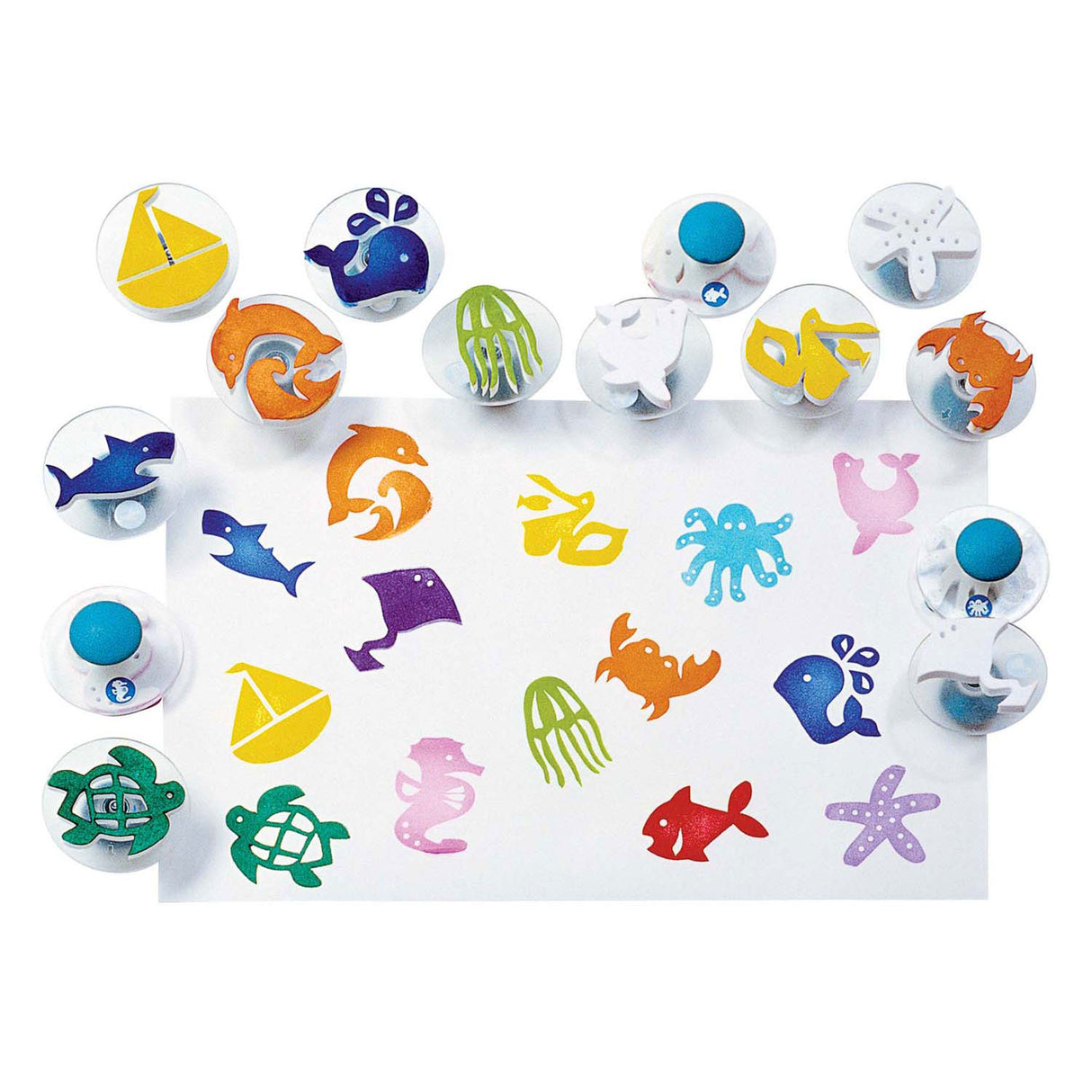 Colorations - easy grip sea life stamps, 14 pcs.