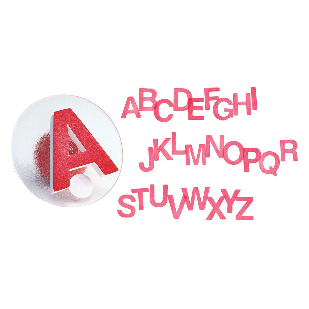 Faarftéin - einfach Grip Kapital Stempel, 26 Stéck.