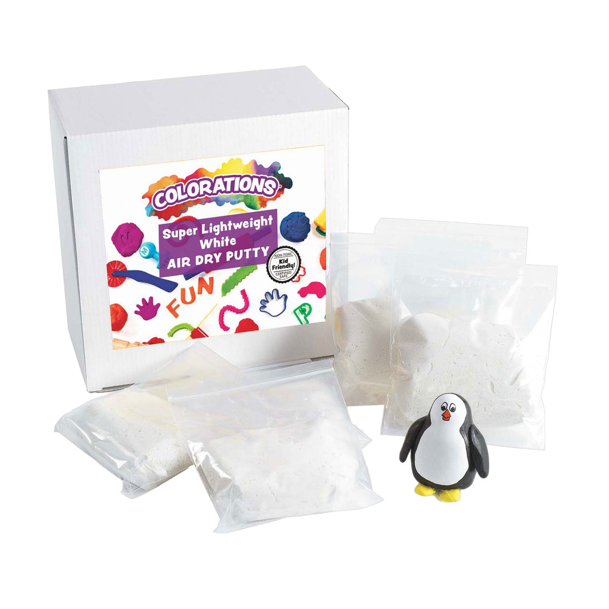 Colorations - super lightweight modeling clay - white (16 bags of 56 grams)