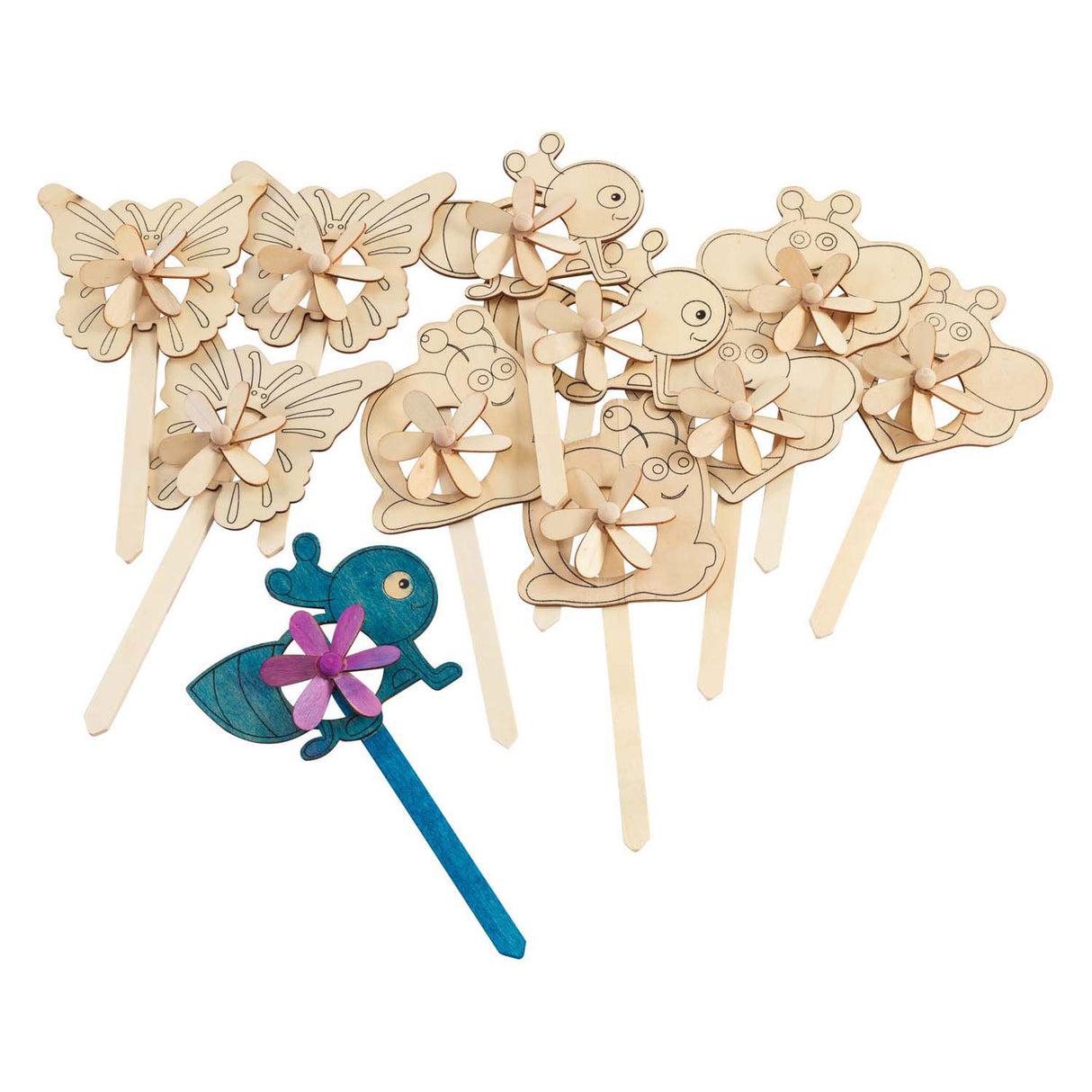 Colorations - make your own garden windmills, 12 pcs.