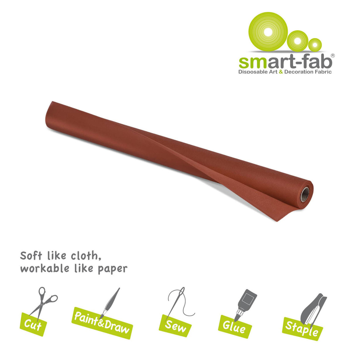 Smart fab roll 0.61 x 5.5m - brown
