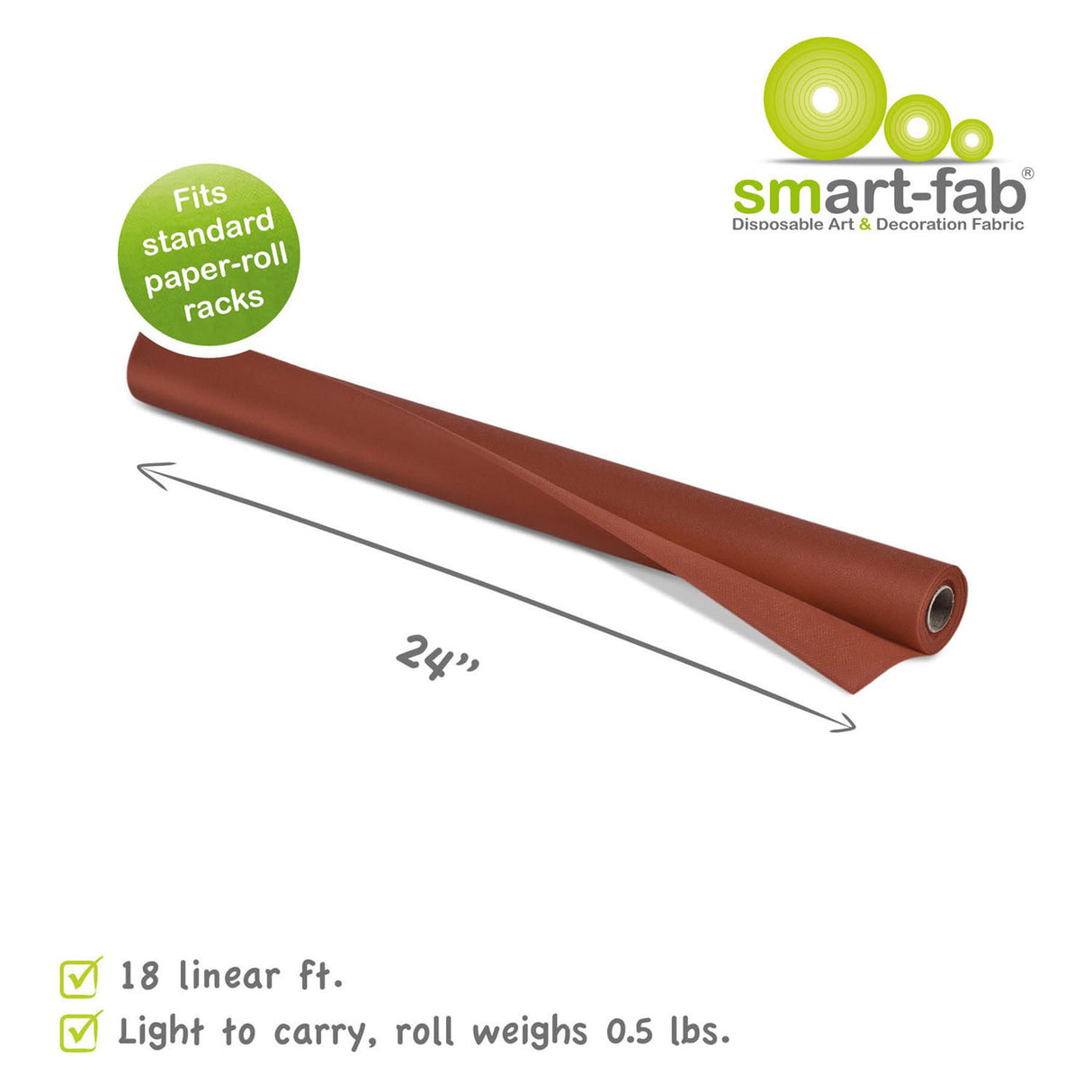 Smart fab roll 0.61 x 5.5m - brown