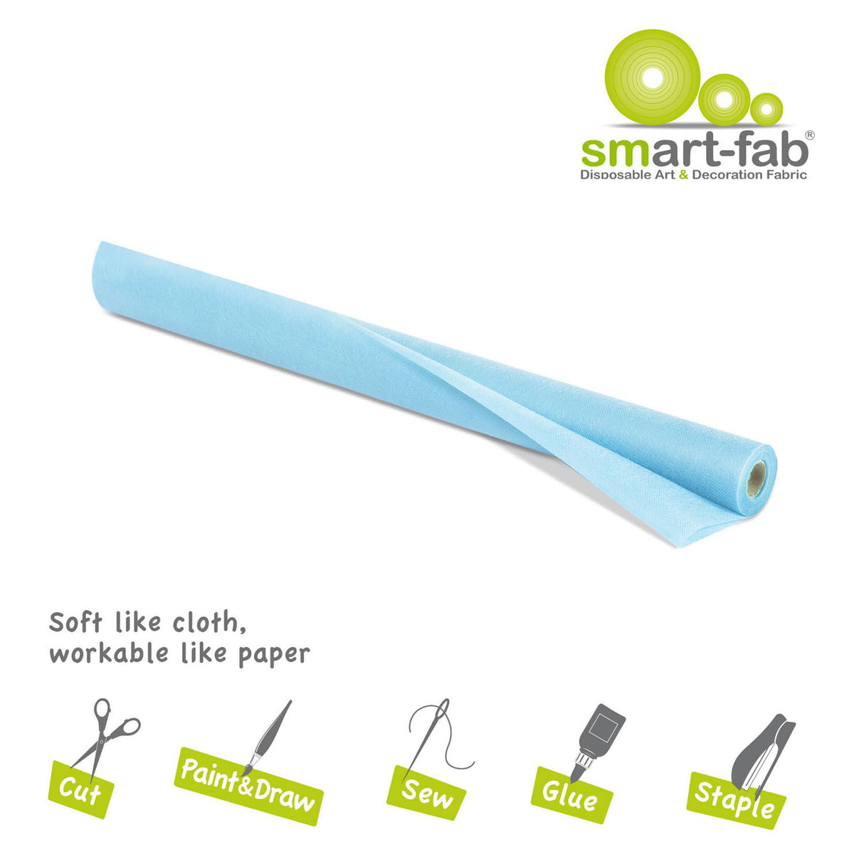 Smart Fab roll 0.61 x 5.5m - sky blue