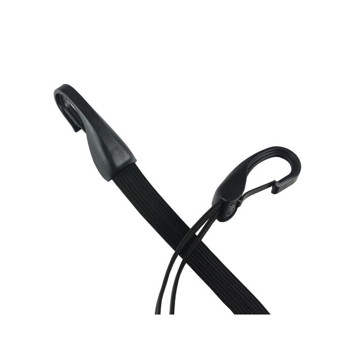 Widek quick-release fastener with a large safety hook and 4 straps. Black, 57cm