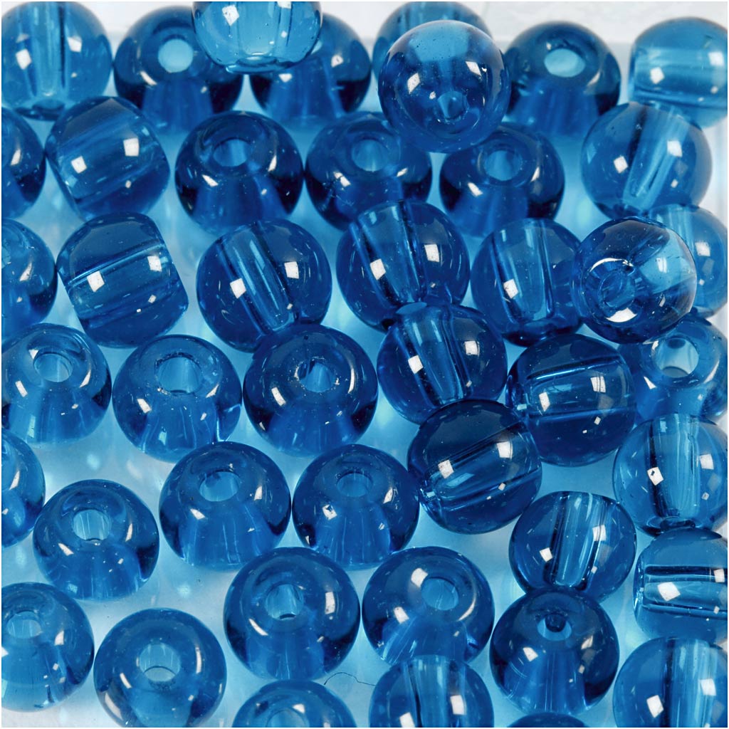 Creative Company glass beads turquoise, 45pcs.