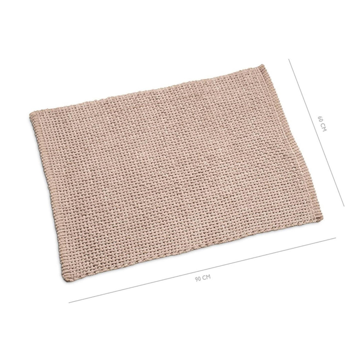 Wicotex Badmatte Classic Braid 60x90cm Taupe