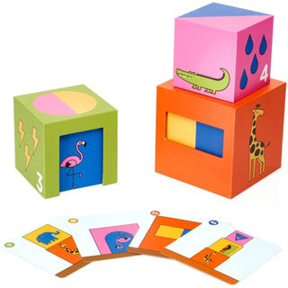 Smartgames Peek-a-Zoo – Lern-Stapelspiel – 48 räumliche Rätselaufgaben – Solospiel für Kleinkinder – ab 2 Jahren