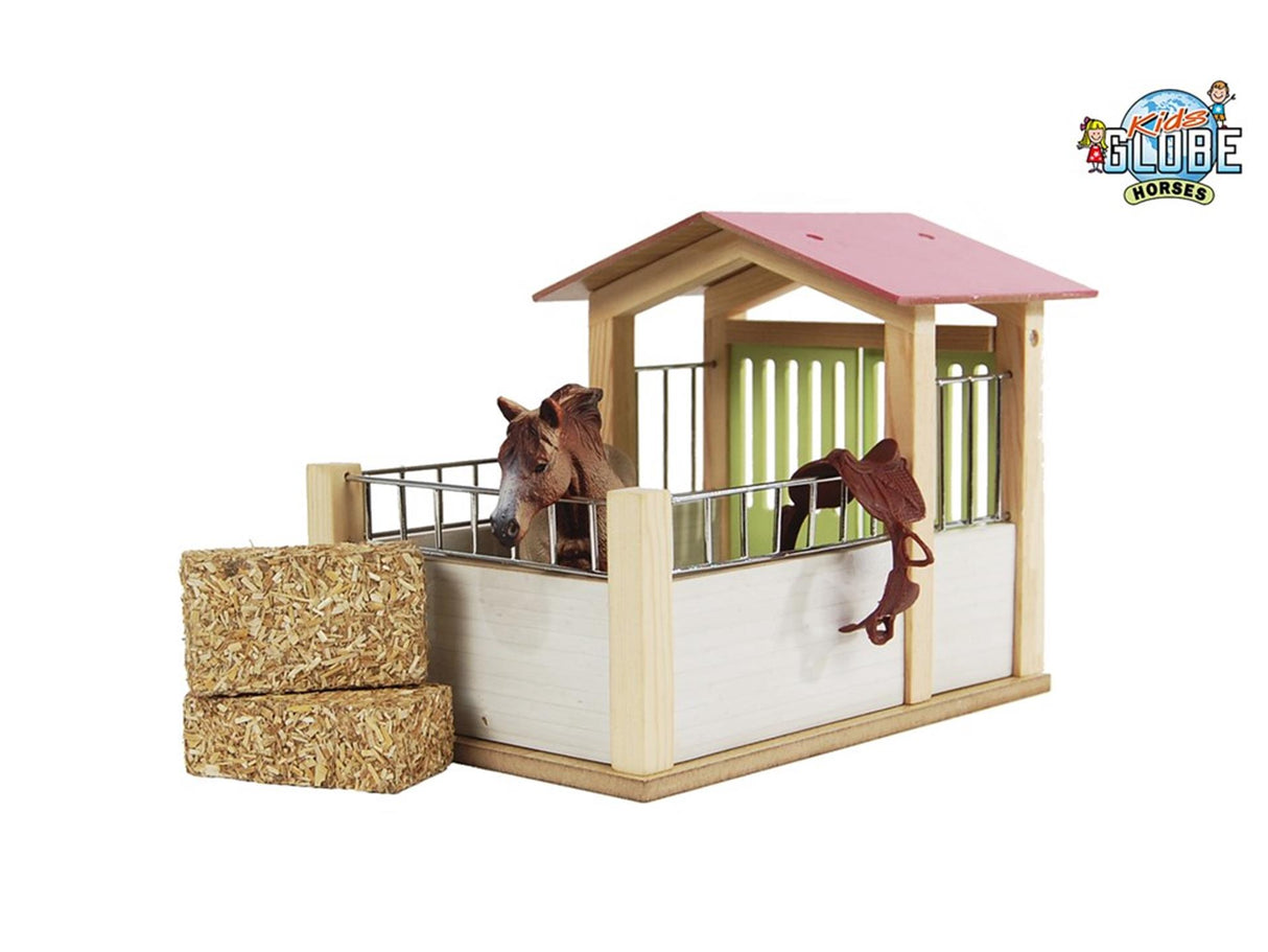 Kids Globe horse stable 14x21.8x14cm pink