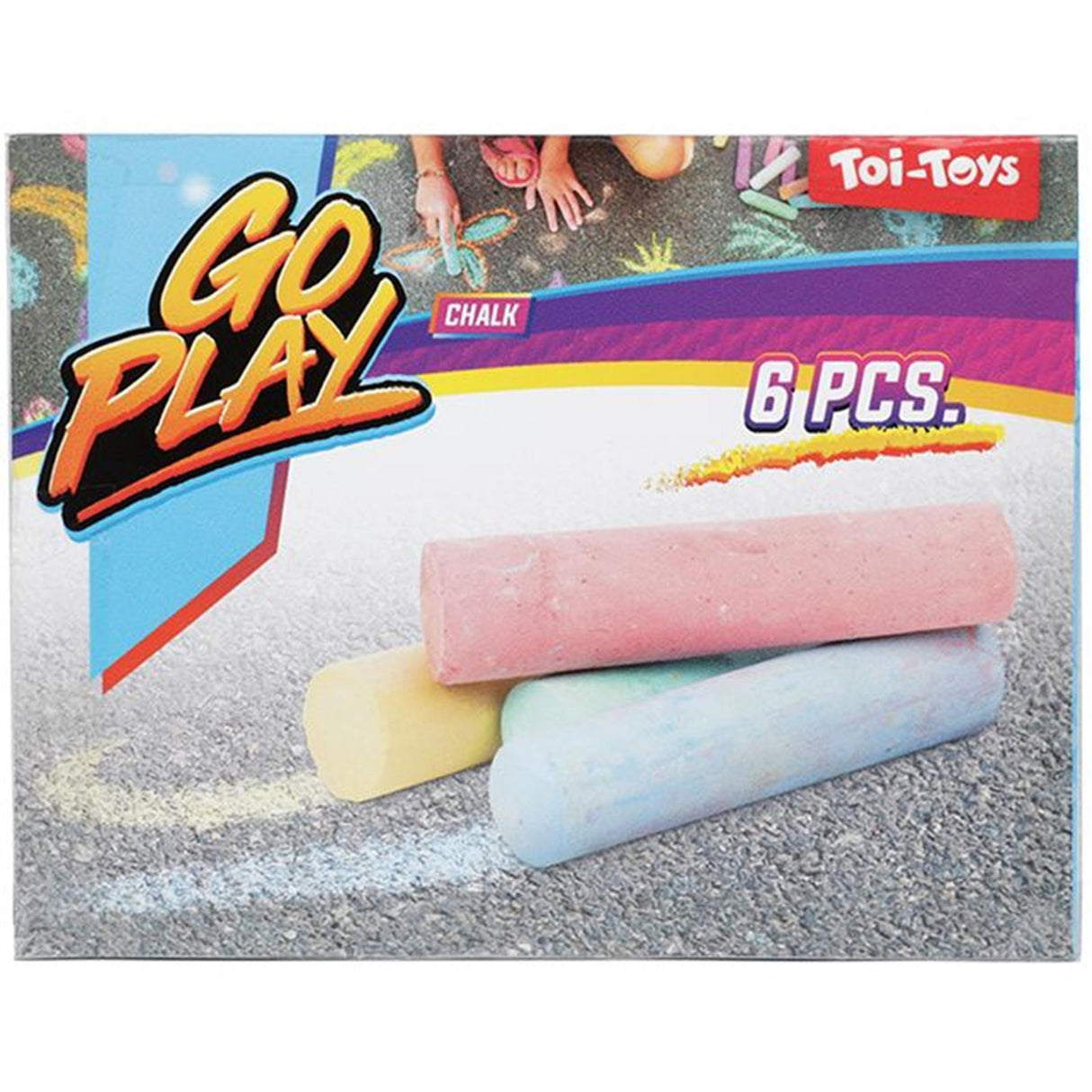 Toi-toys toi toys chalk sidewalk chalk 6 in box