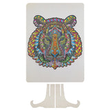 Brandless sans marque wooden puzzle with tiger figure - 130 pieces