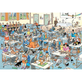 Puzzle Jumbo Jan van Haasteren - L'exposition féline, 2000 pcs.
