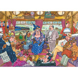 Wasgij retro mystery 9 jigsaw puzzle - the bigger train robbery, 1000 pcs.