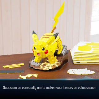 4d konstrukcija, pokémon pikachu, 3D modelių rinkinys, pokémon kolekcionuojami daiktai, biuro pradinukų kolekcija, stalo dekoravimas, statybiniai žaislai, 3d galvosūkiai, 201 vnt.