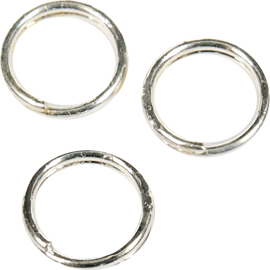 Creativ company split ring, d 5 mm, silver plated, 30 pieces 1 box