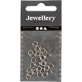 Creativ company split ring, d 5 mm, silver plated, 30 pieces 1 box