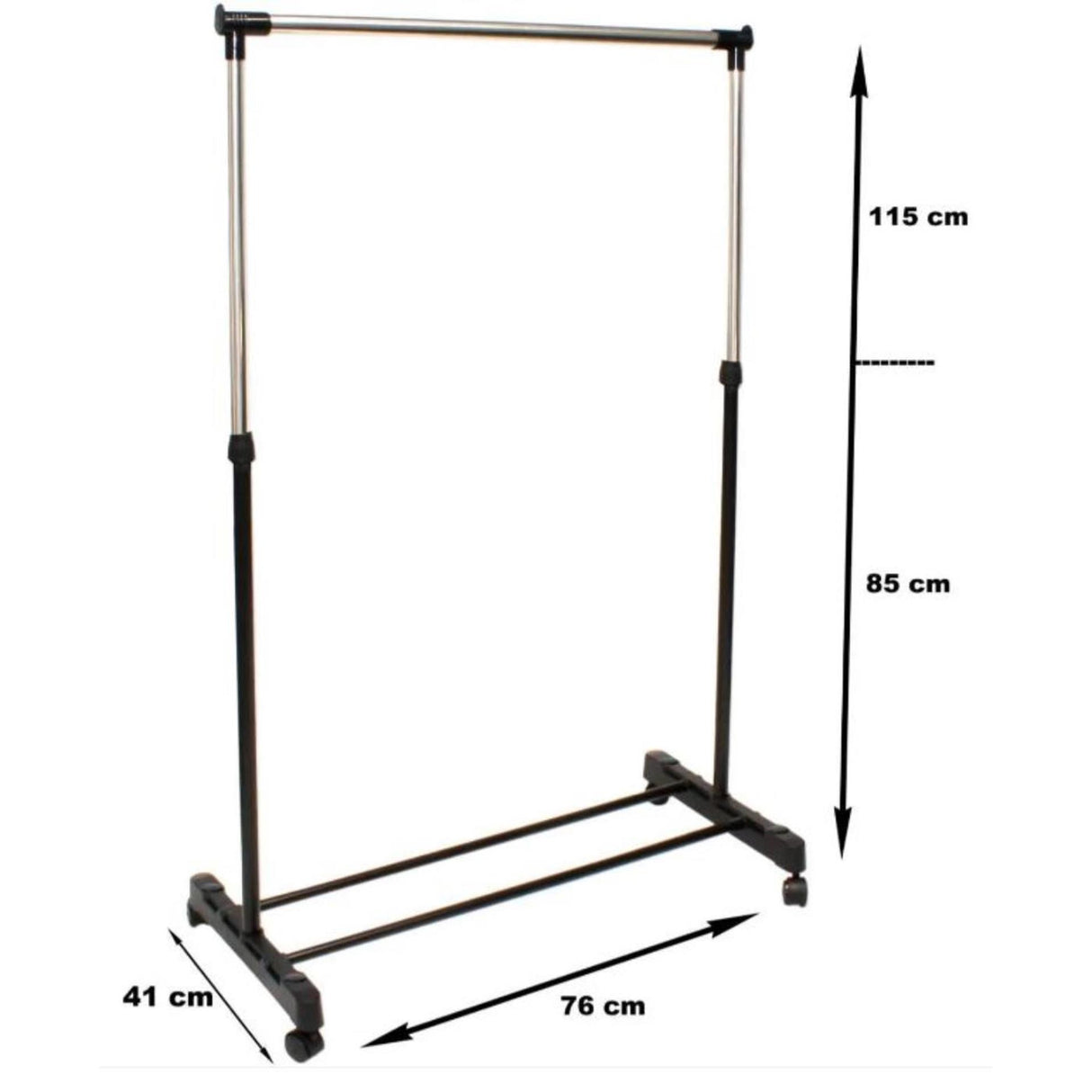 Clothes rack single adjustable 85-115cm