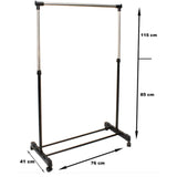 Clothes rack single adjustable 85-115cm