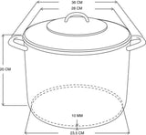 Deksi Suppentopf mit Glasdeckel 10l ø26cm