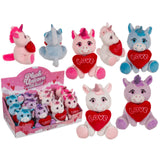Ootb plush unicorn with heart 16x11cm