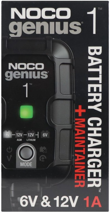 Noco genius1eu Batterieladegerät – 1 Ampere – 6 12 Volt – vollautomatisch – lädt und pflegt – Erhaltungsladegerät