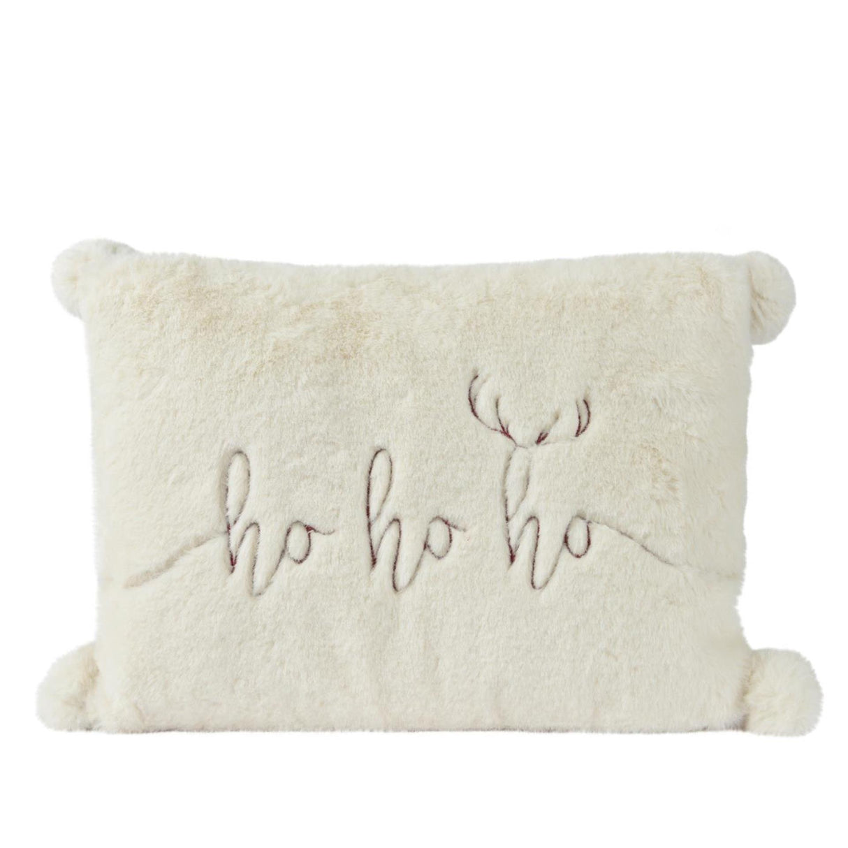 Decoris decorative cushion with Christmas print white 30x40cm