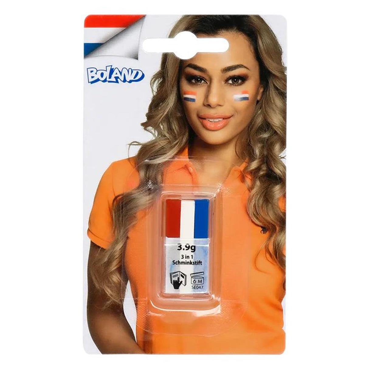 Boland makeup stick Netherlands red-white-blue