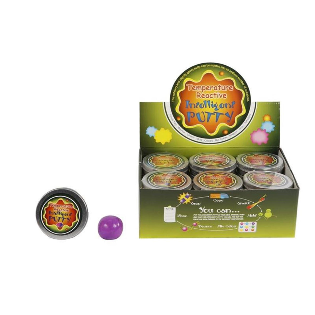Thinking clay putty temperature reactive
