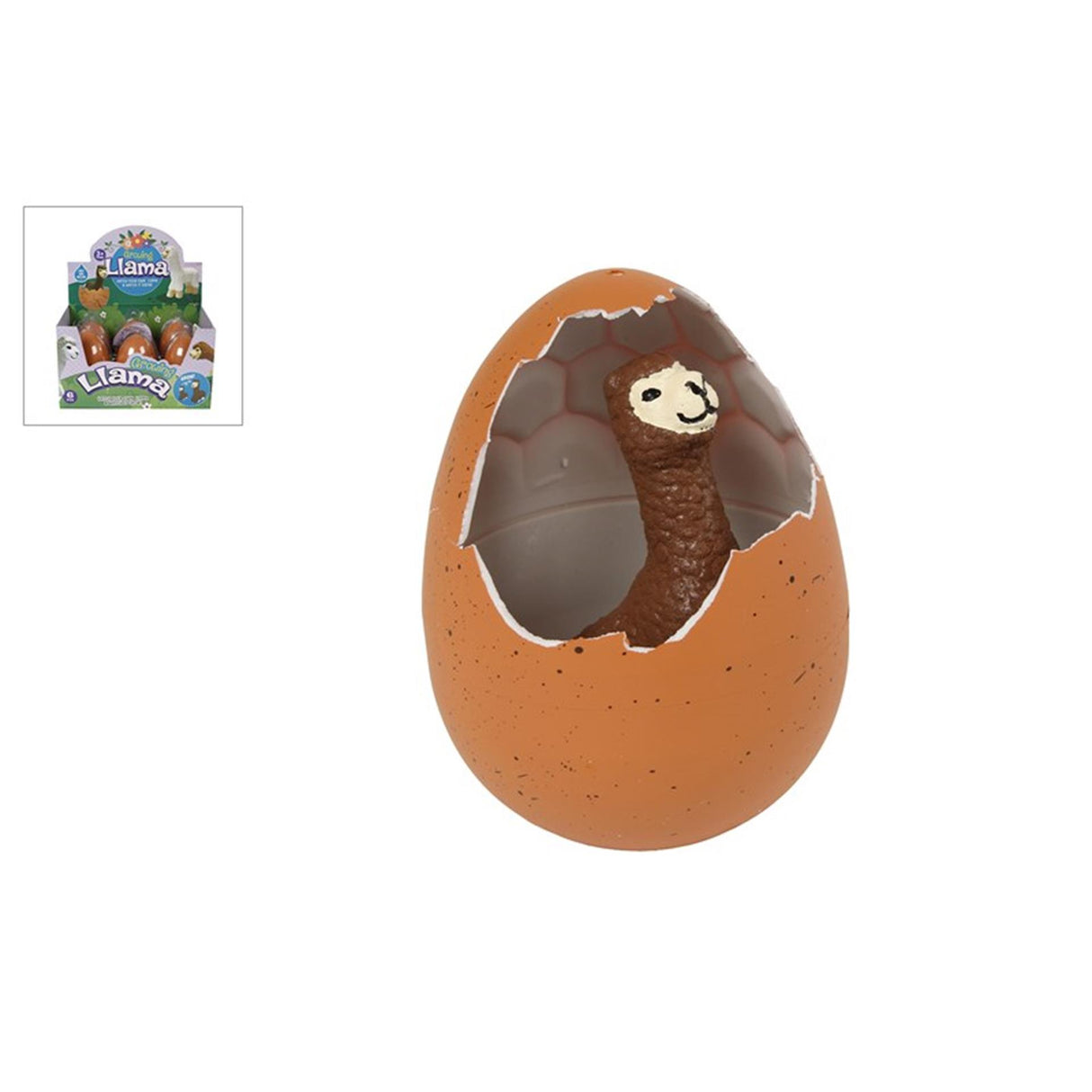 Jumbo egg with growing alpaca 11cm