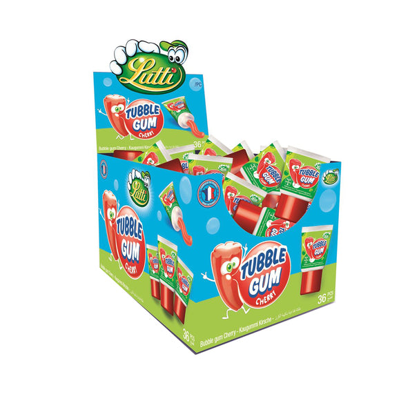 Lutti gummigummi kirsebærrør (36x 35gr)