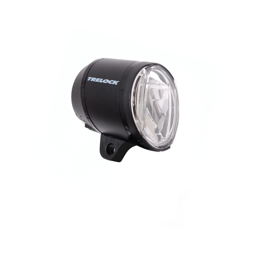 Trelock LED headlight LS 910 Prio 50 lux, suitable for 6-12V e-bikes, black, workshop packaging