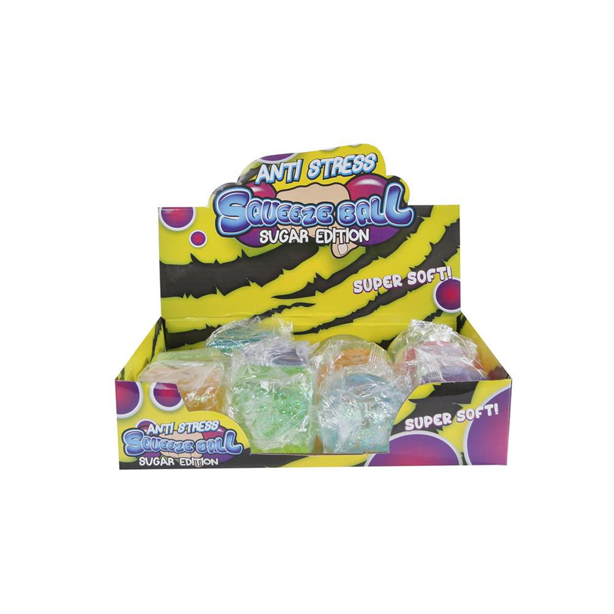 Squeeze ball and square with sugar gel 6cm