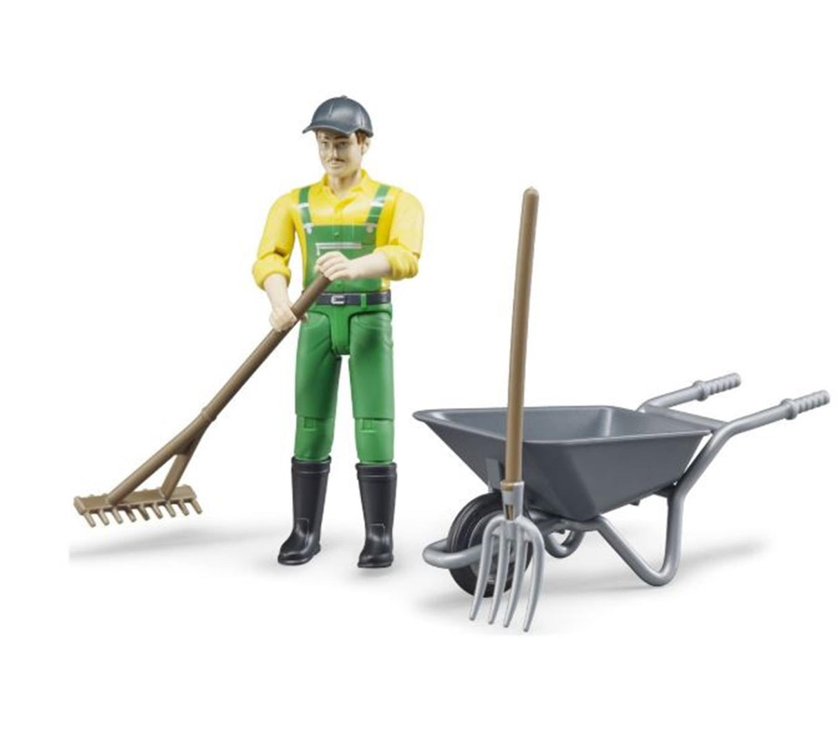 Bruder Borworld Figur Set Bauer mat Accessoiren