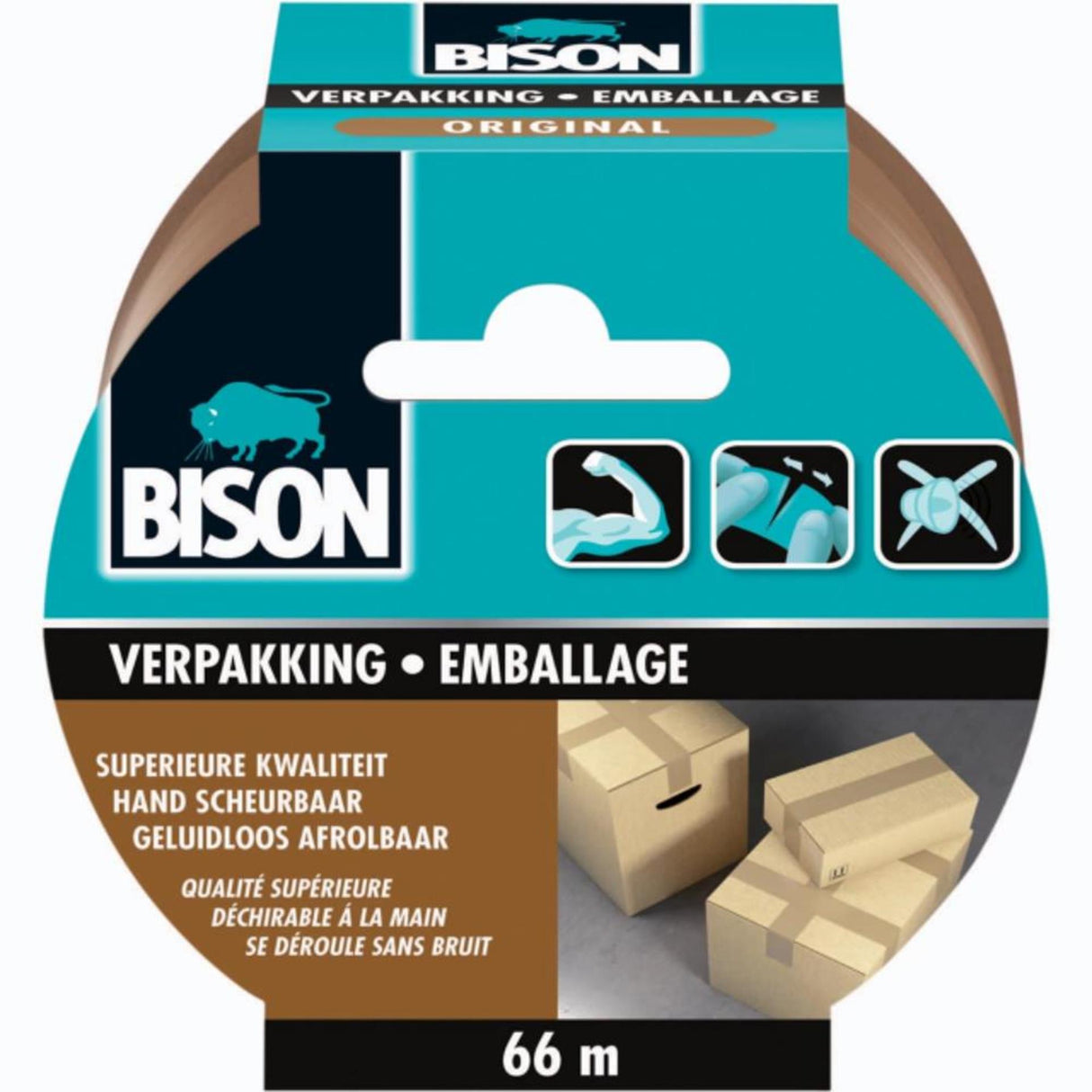 Téip pacáistithe bison bunaidh 66m