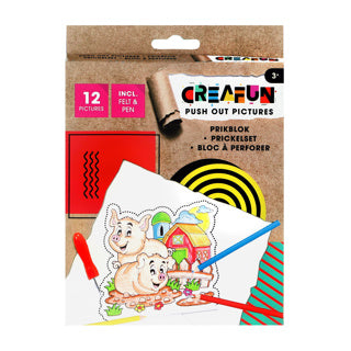 Creafun pin pad se špendlíkem a 12 farmářskými šablonami | 6 kusů