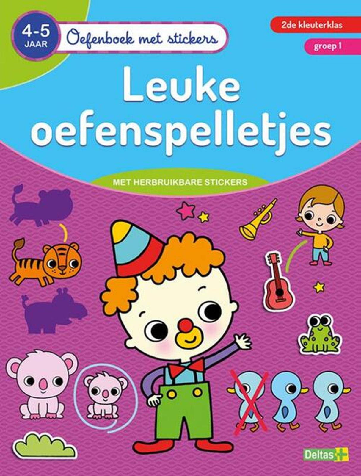 Deltas exercise book with stickers - fun practice games (4-5 years)