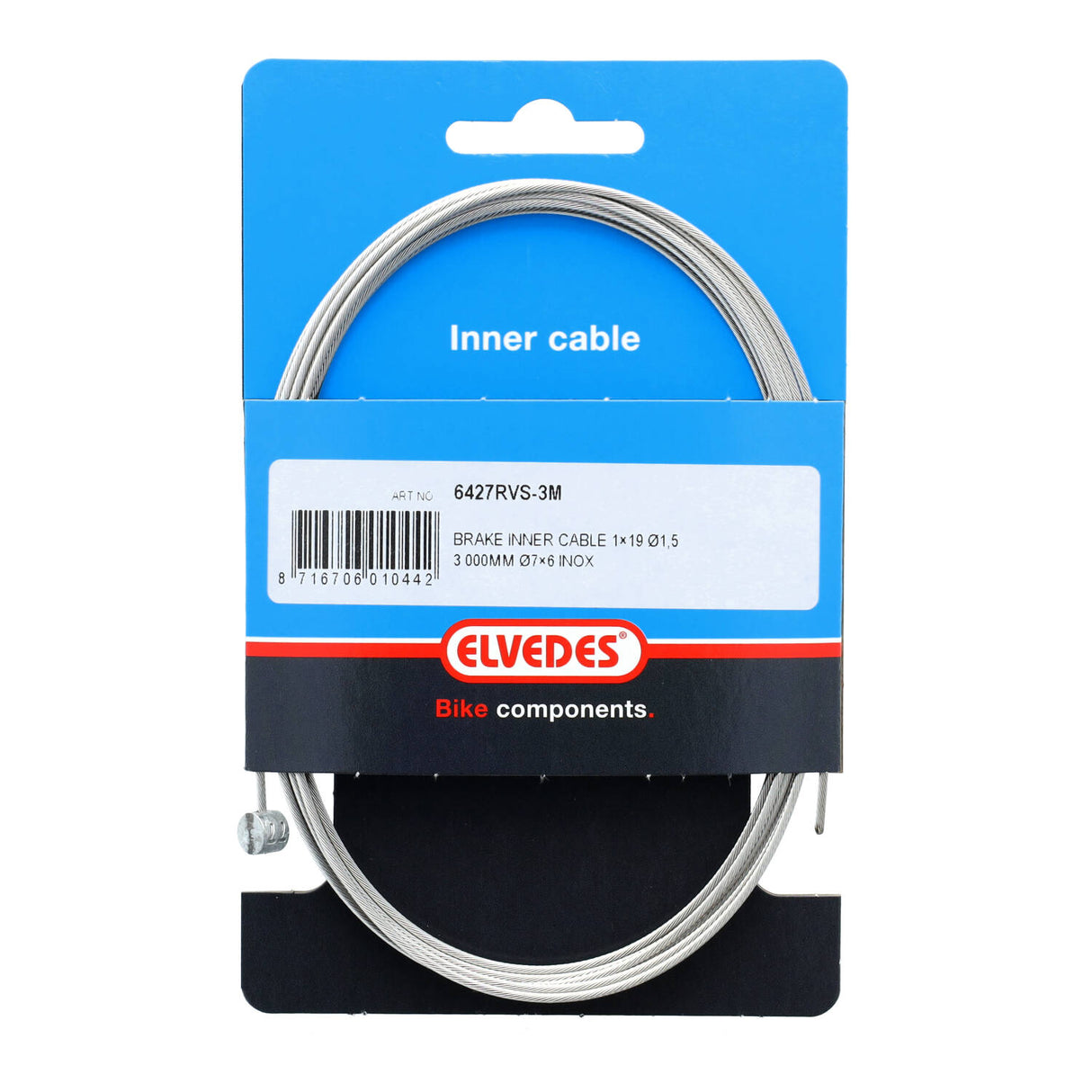 Elvedes freno cable interno de 3000 mm galvanizado Ø1.5 mm T-Tiple