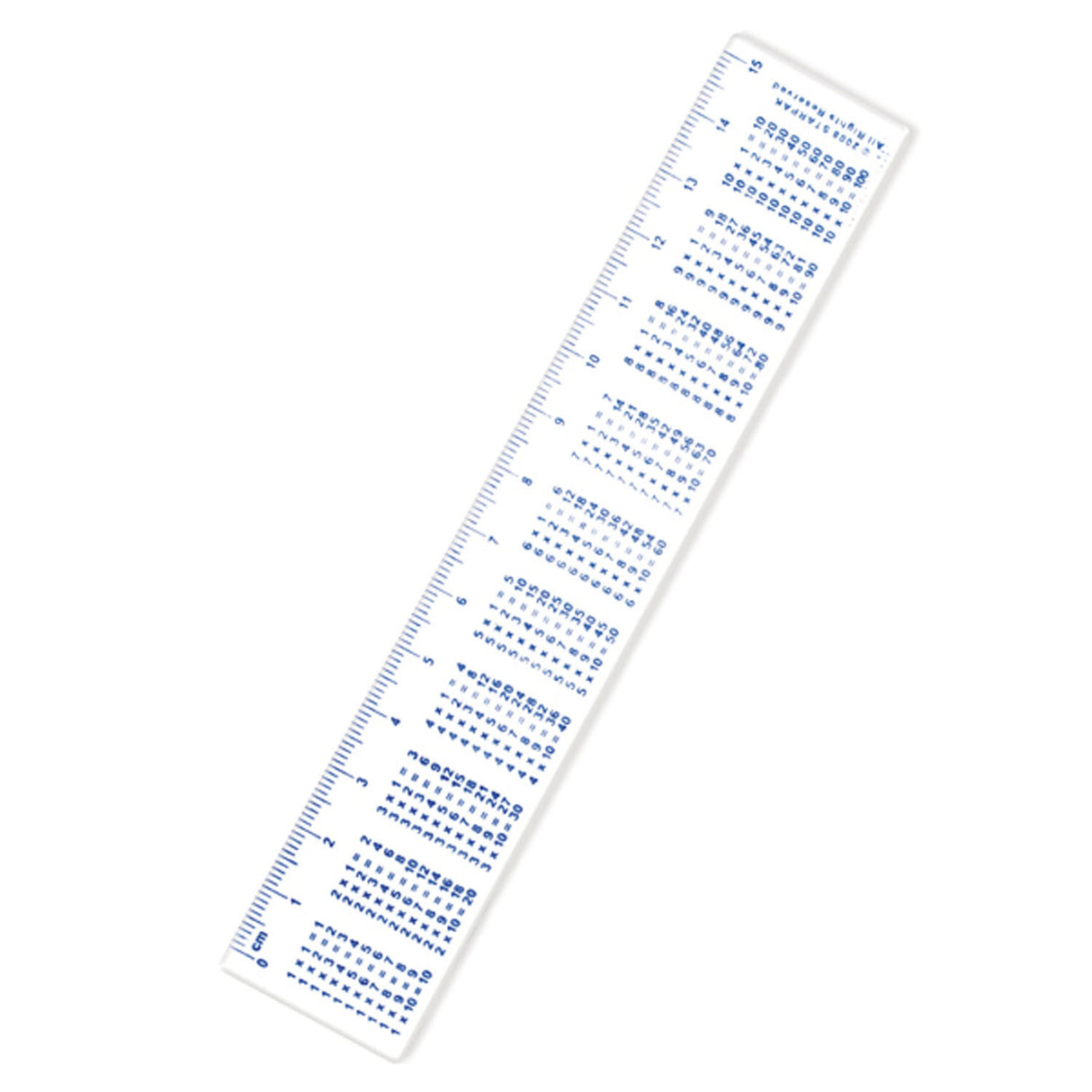 Righello con le tabelle