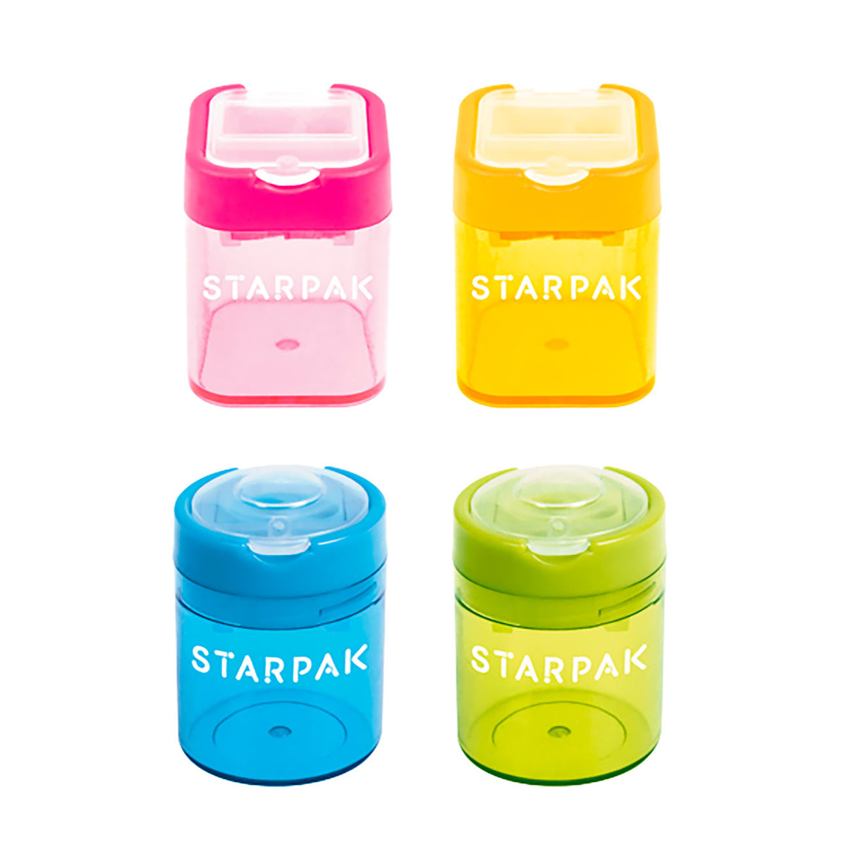 Double plastic pencil sharpener