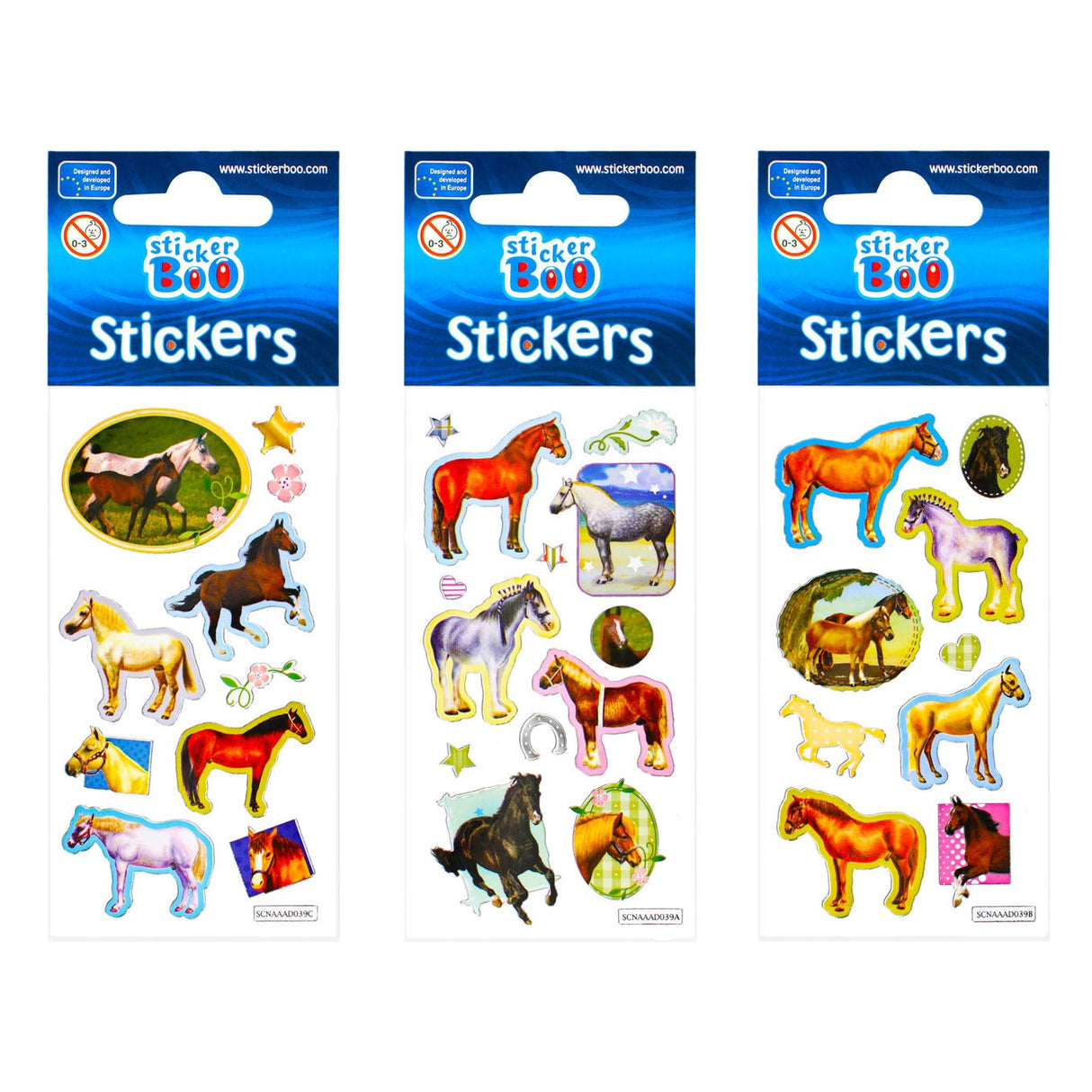 Sticker sheet horses