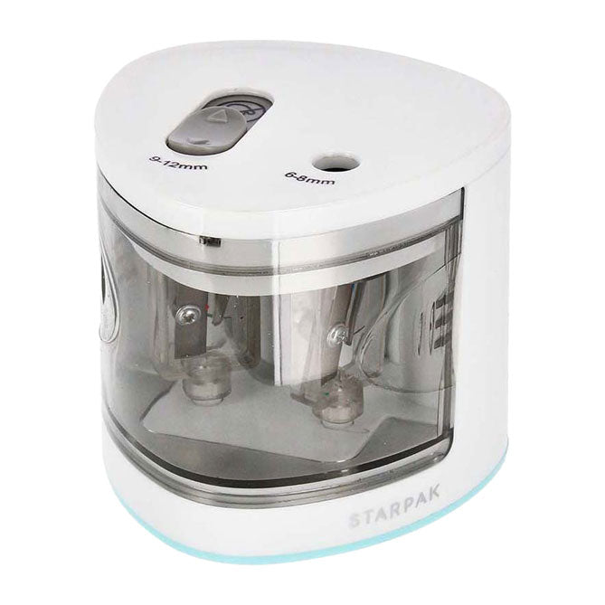 Double electric pencil sharpener, white