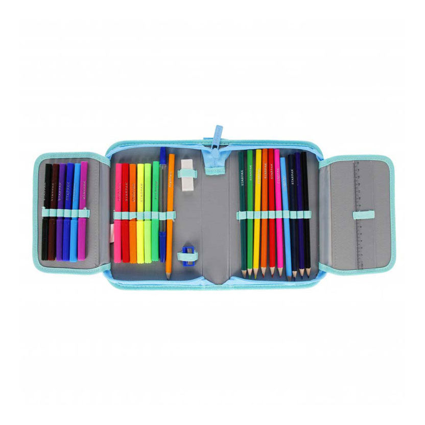 Filled pencil case kitten, 25-piece.