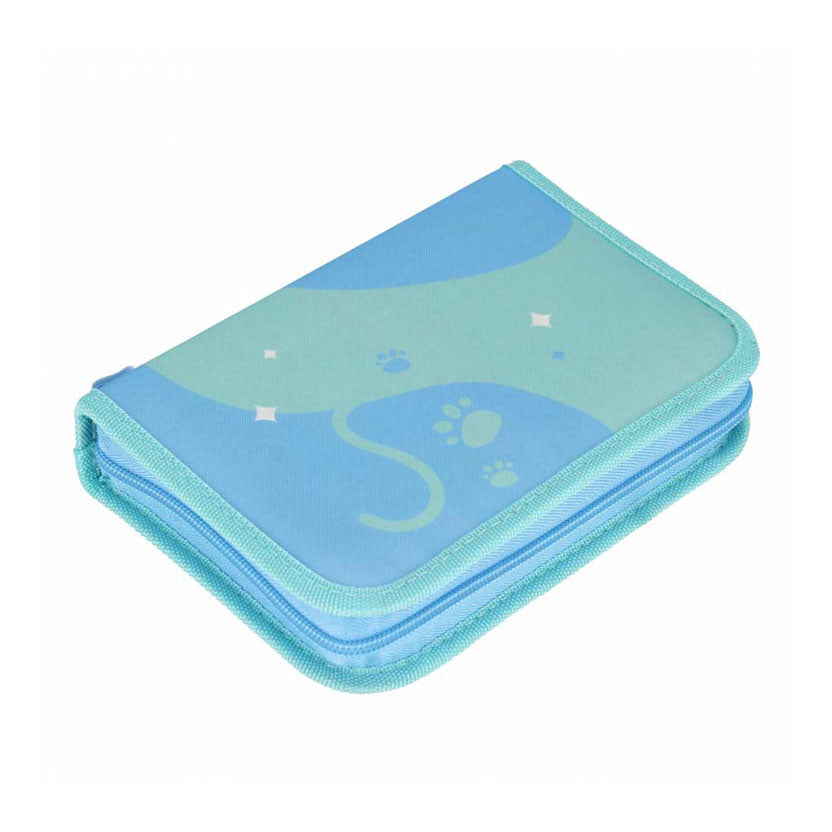 Filled pencil case kitten, 25-piece.