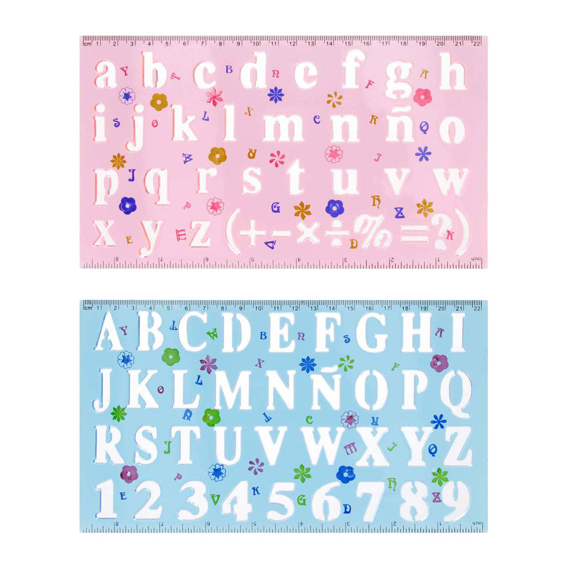 Plastic sign template numbers letters