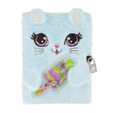 Imp plush diary cat with lock, a5