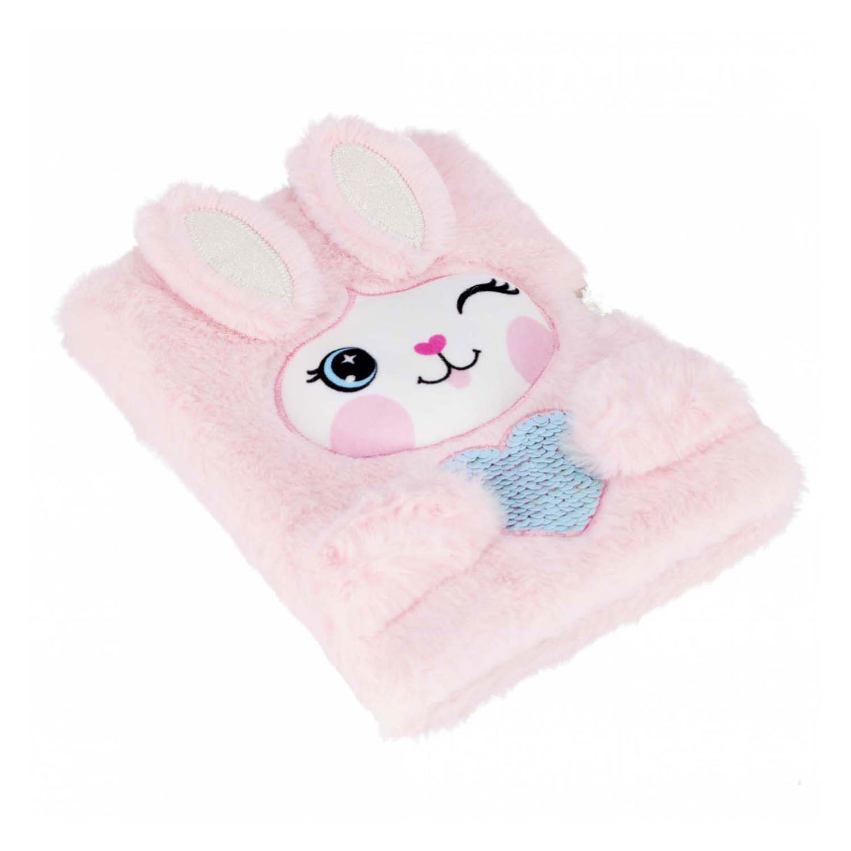 Imp plush diary rabbit heart with lock, a5