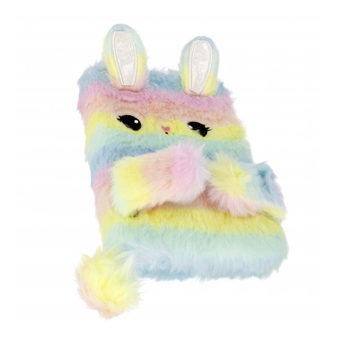Plush notebook rabbit pastel