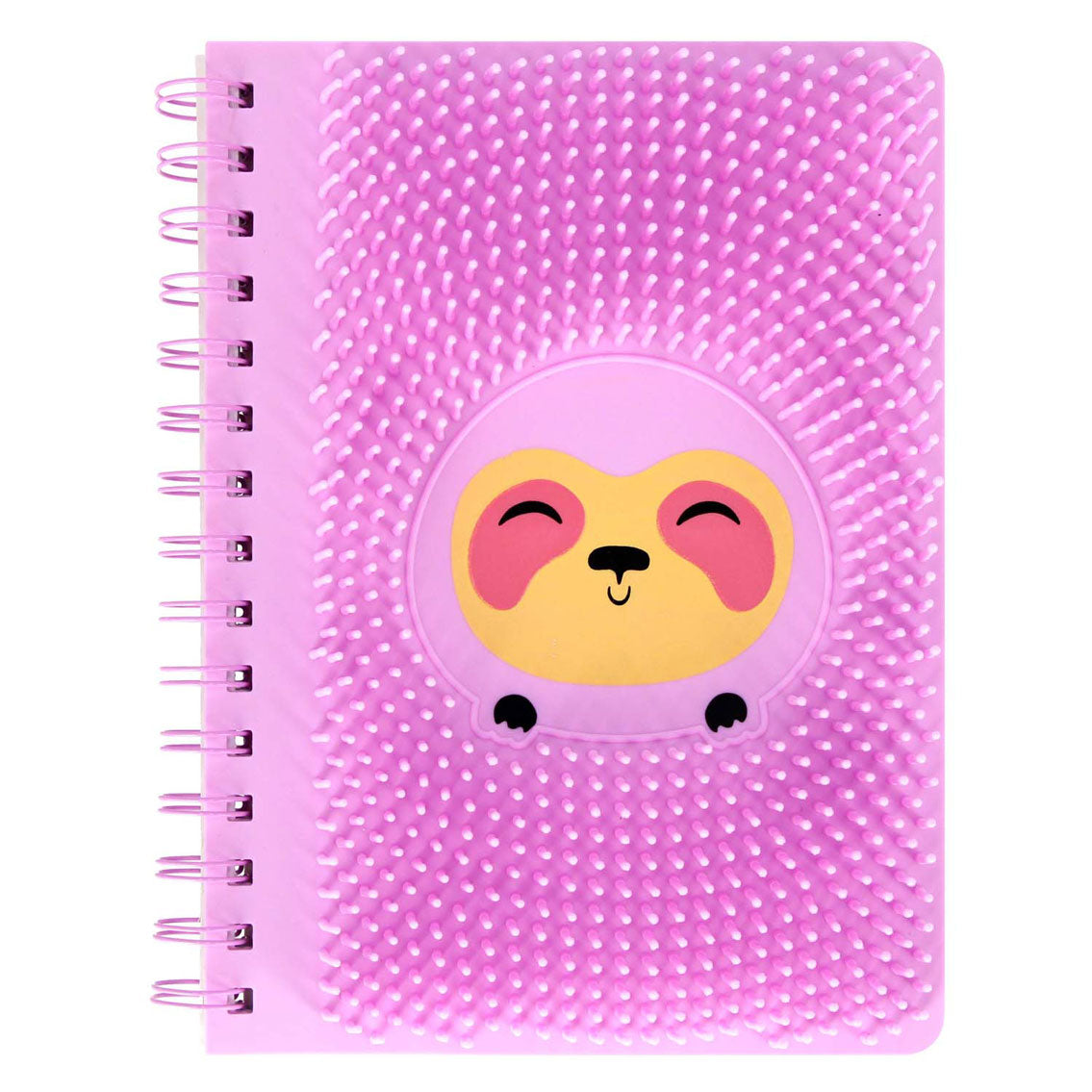 Silicone notebook with spines and sloth, a5