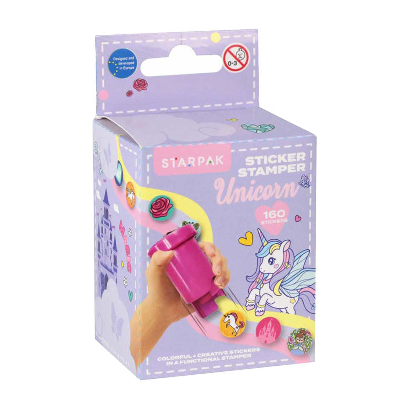 Sticker stamp unicorn, 160pcs.