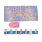Creative set diamond mosaic unicorn, 6 pieces.